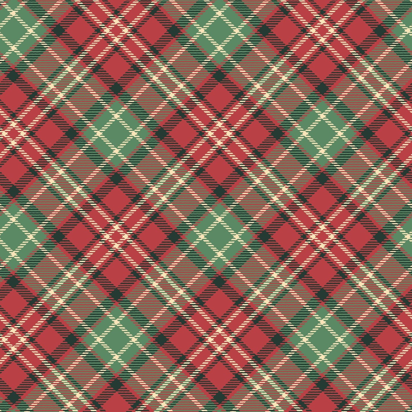 3621-88 Sweet Christmas Memories Bias Plaid