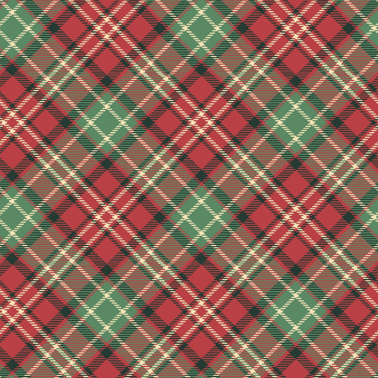 3621-88 Sweet Christmas Memories Bias Plaid
