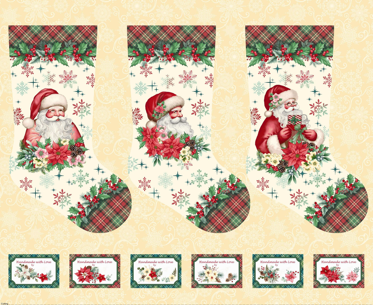 3629P-44 Sweet Christmas Memories Stocking Panel