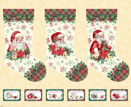 3629P-44 Sweet Christmas Memories Stocking Panel