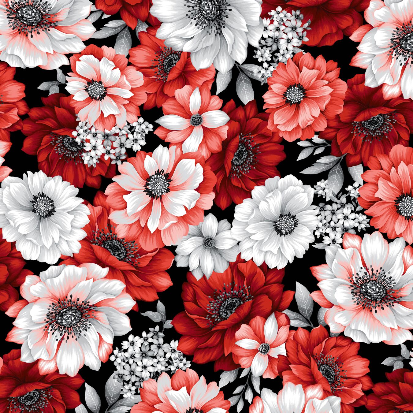 3640-81 SCARLET'S TREASURE LARGE FLORAL