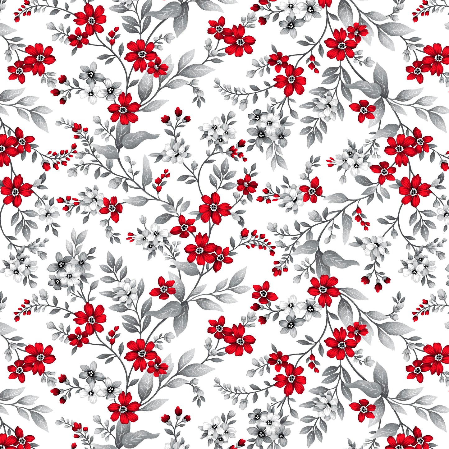 3647-18 SCARLET'S TREASURE FLORAL VINE