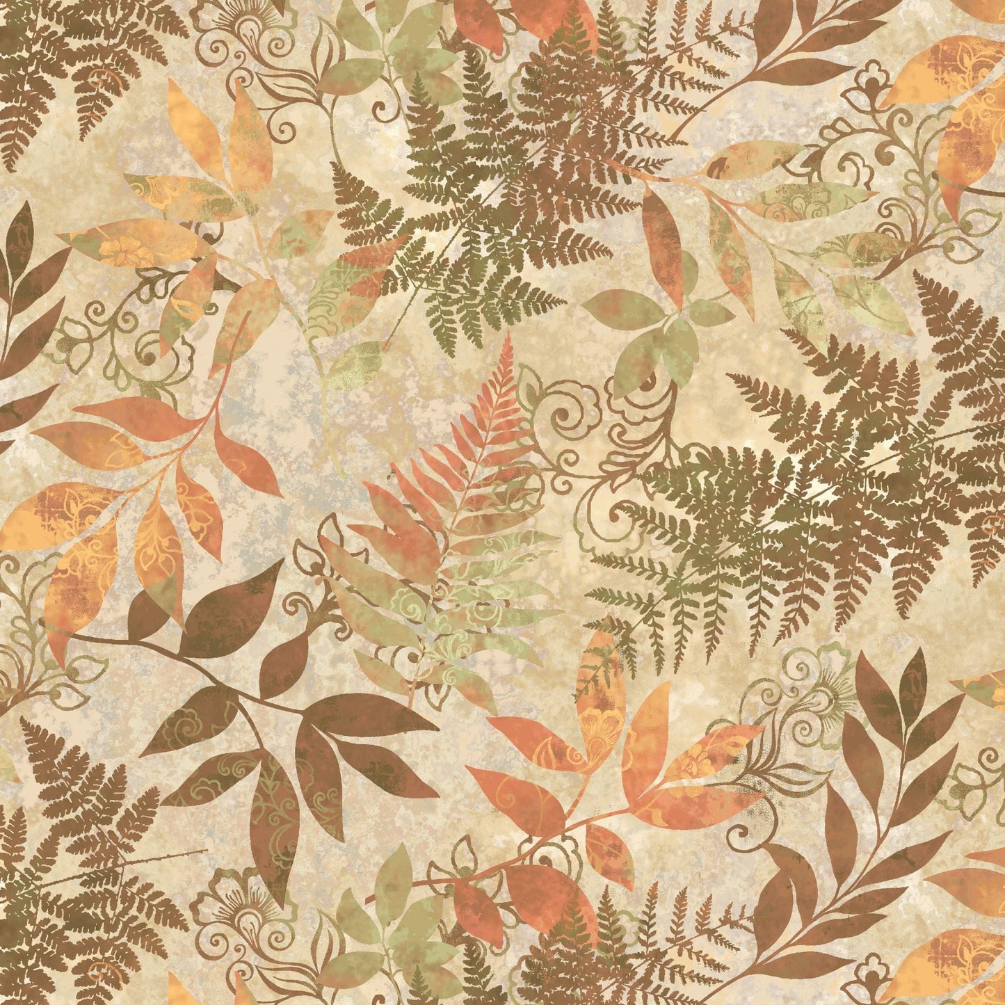 3648-44 Oak and Berries Mixed Media Leaves