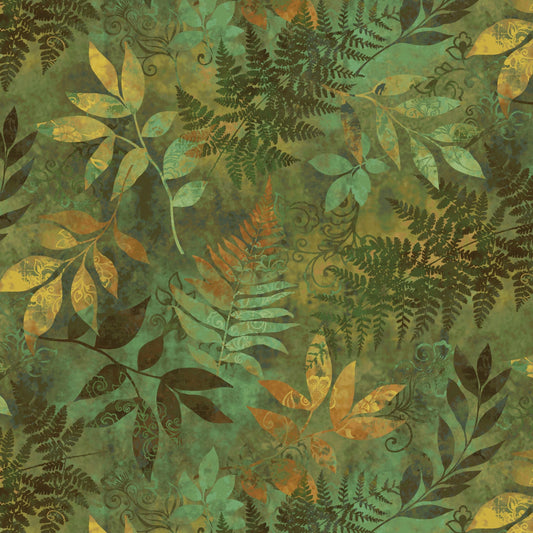 3648-66 Oak and Berries Mixed Media Leaves