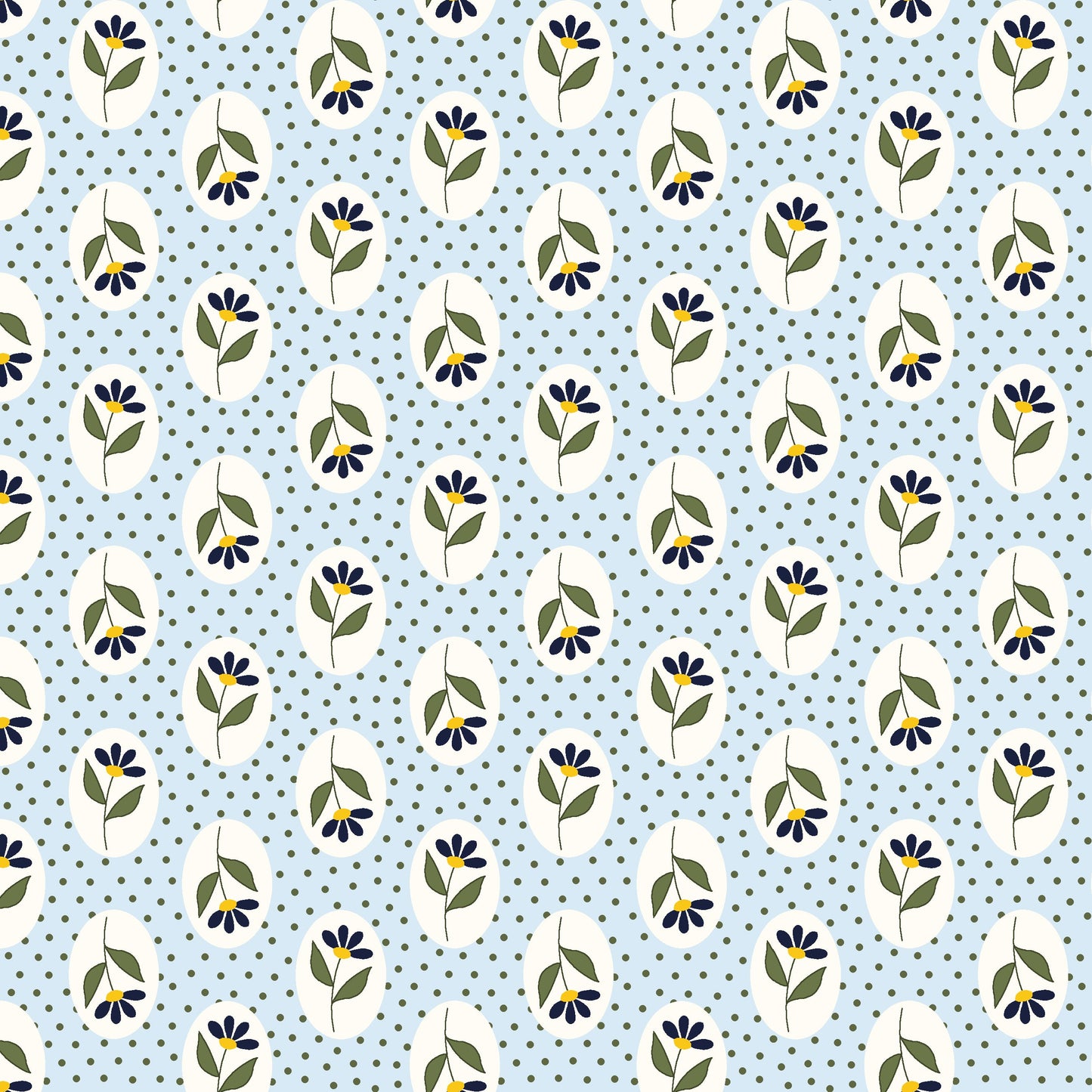 3674-17 Wildflowers Cameo Floral