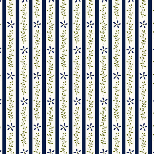 3675-77 Wildflowers Vine Stripe