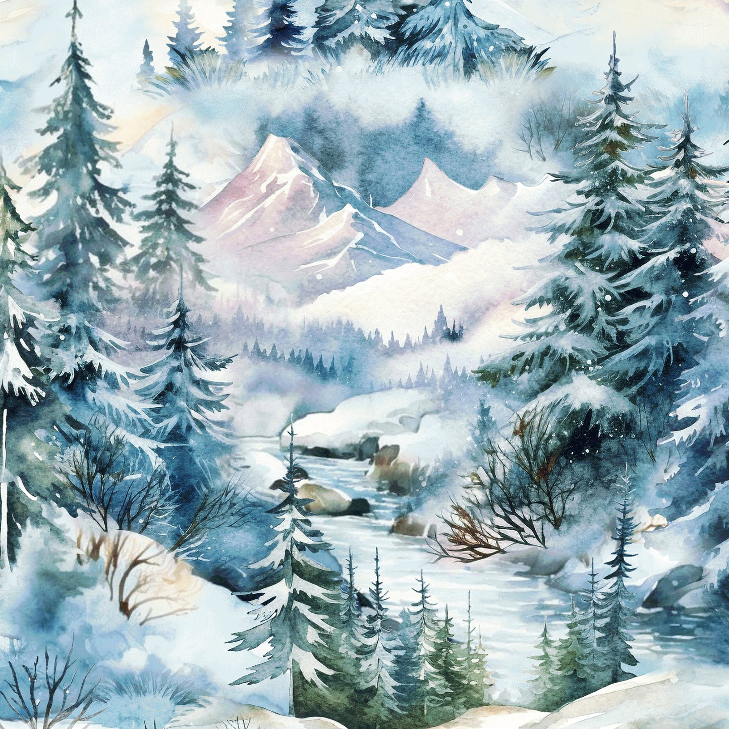 3687-76 Beyond the Pines Pine Tree Scenic - Mini