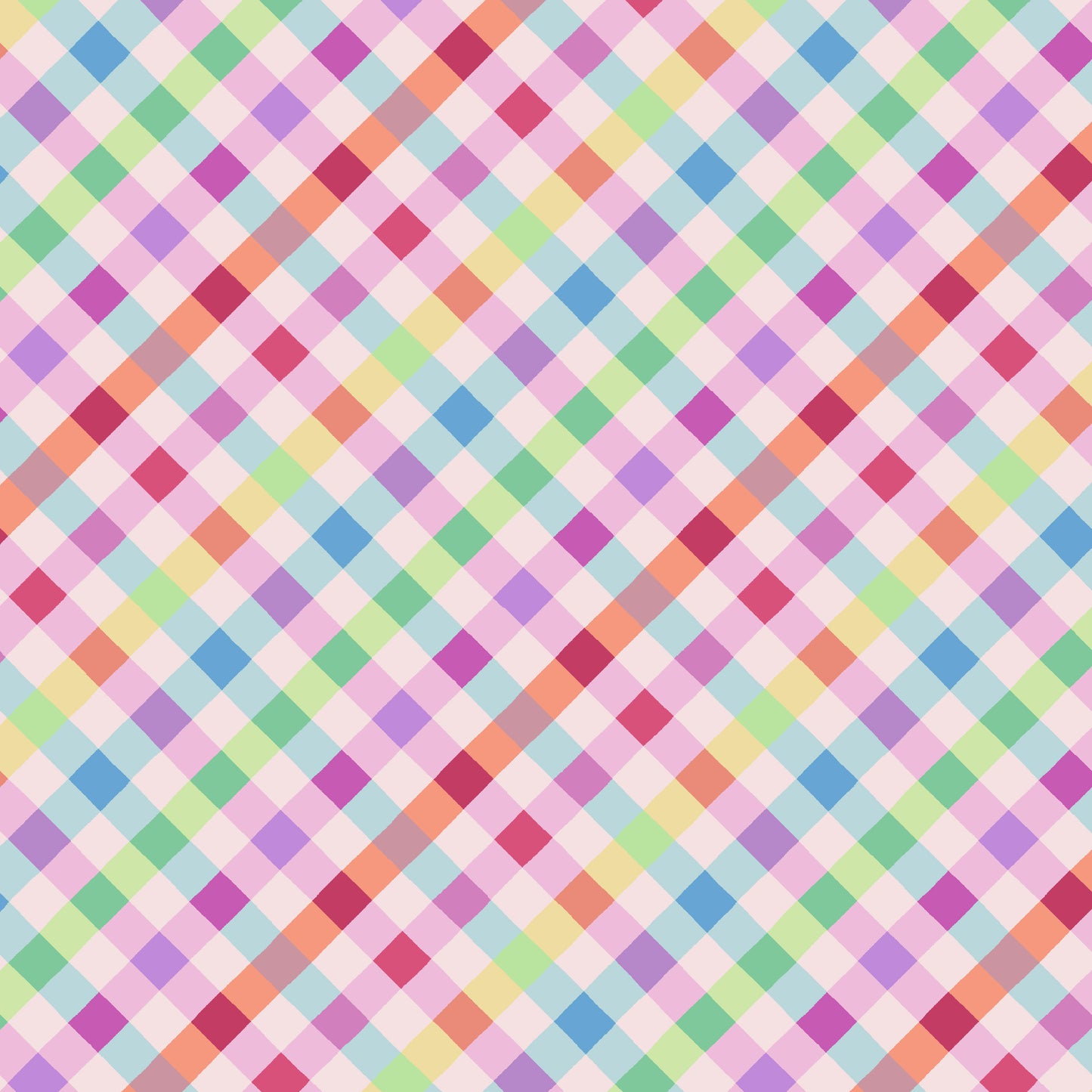 3703-11 Bunnies & Baskets  Plaid