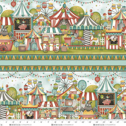 3721-17 Whimsidilly Circus Border Stripe