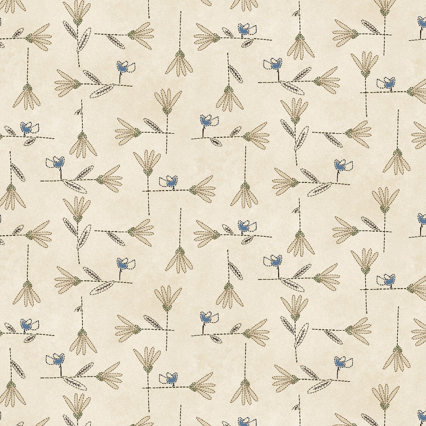 3748-44 Return of the Blue Bird of Happiness  Flower Lattice