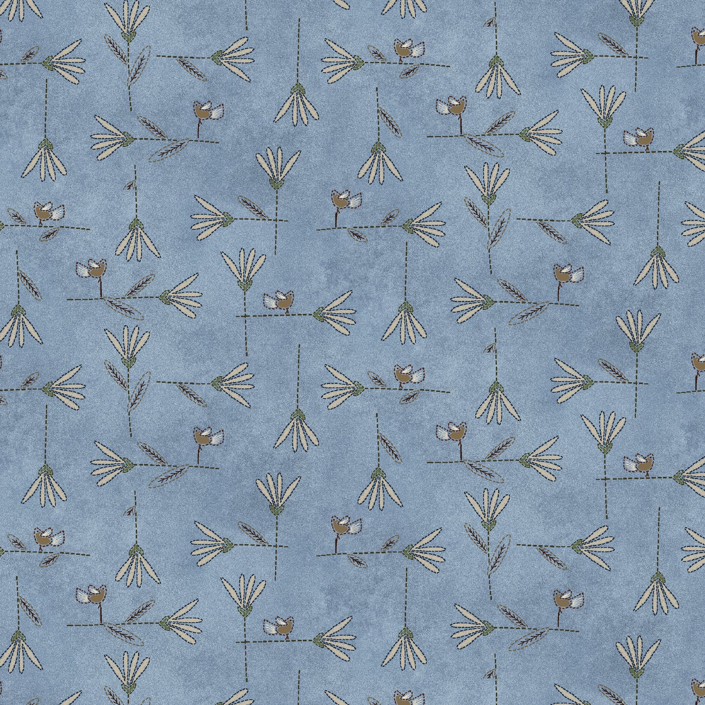 3748-75 Return of the Blue Bird of Happiness  Flower Lattice