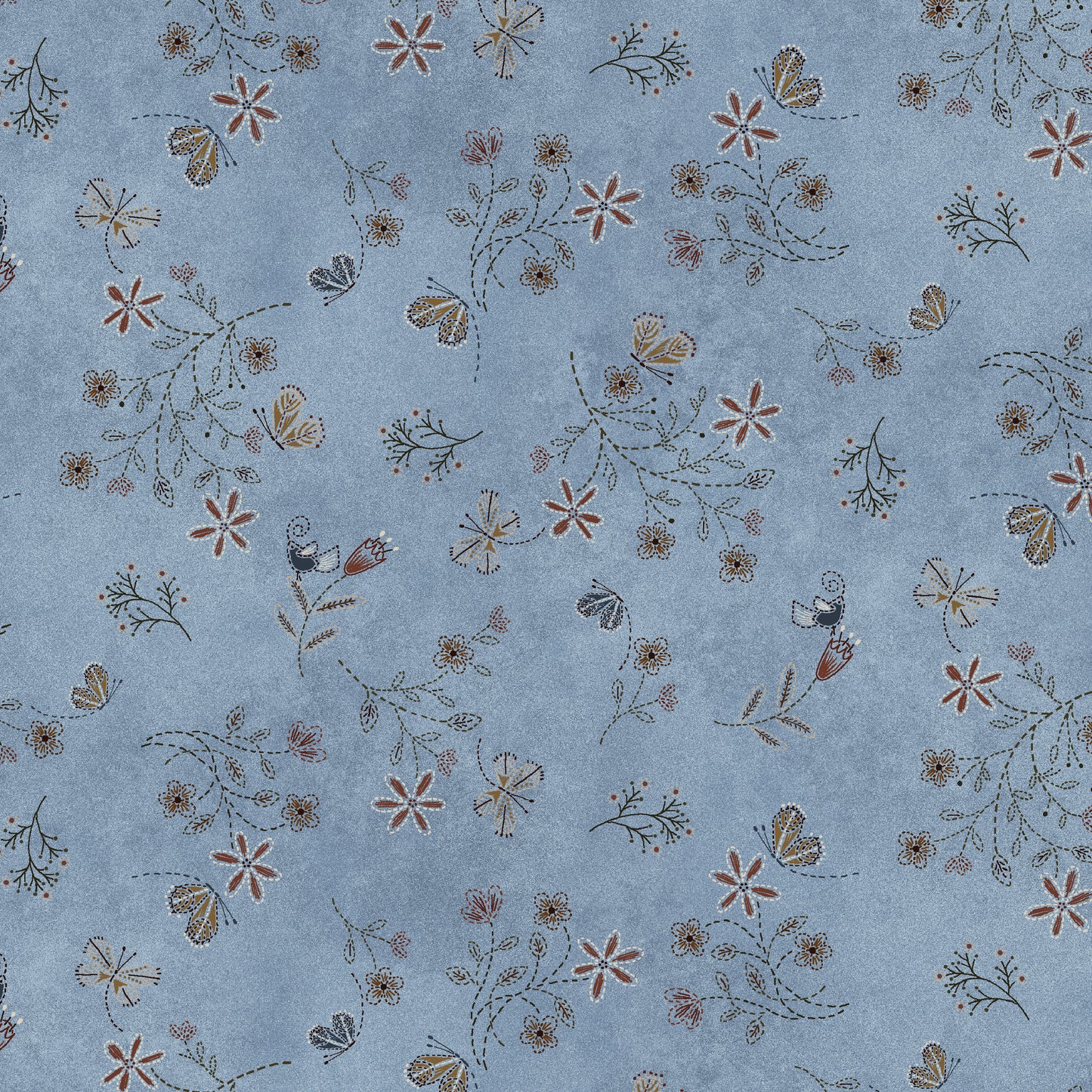 3751-75 Return of the Blue Bird of Happiness  Stitches