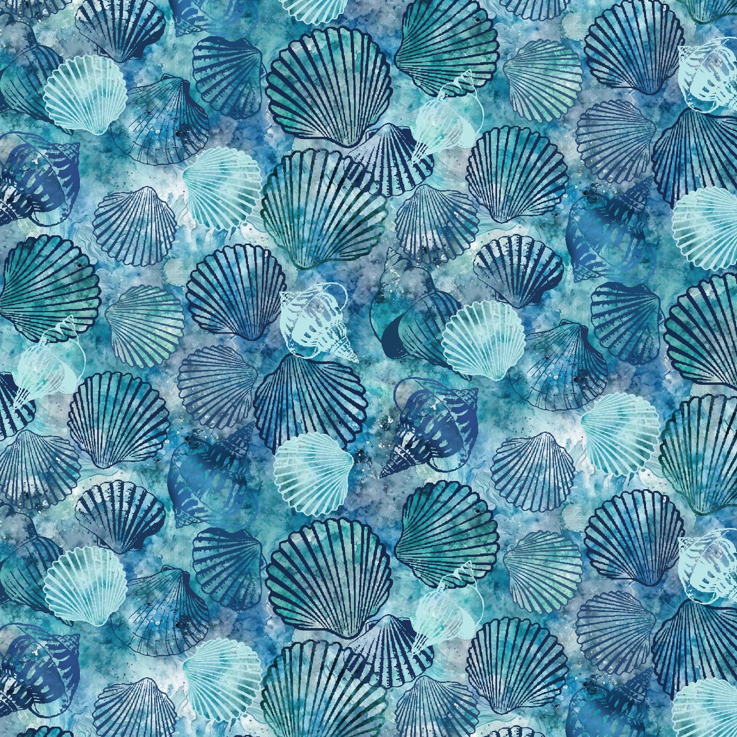 3779-77 Wandering Shores Allover Shell Monotone