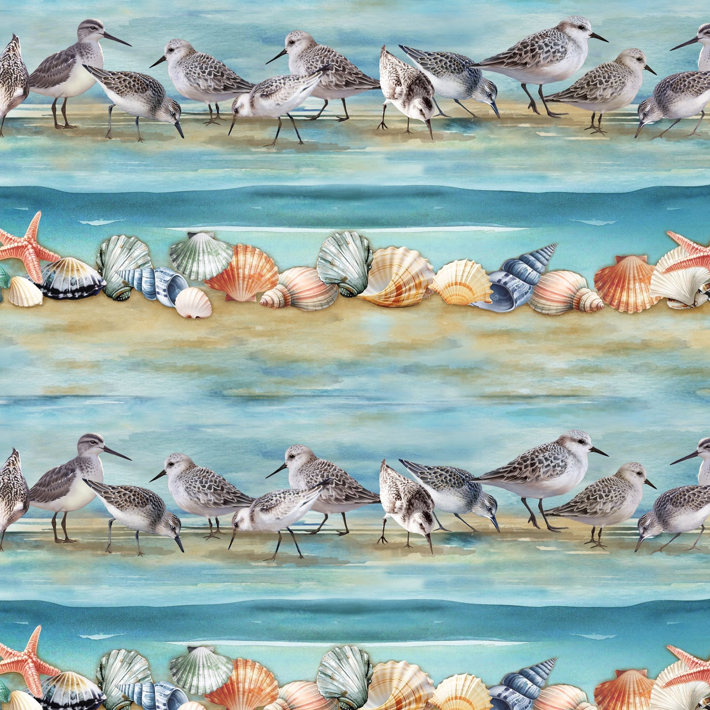 3781-76 Wandering Shores Border Stripe