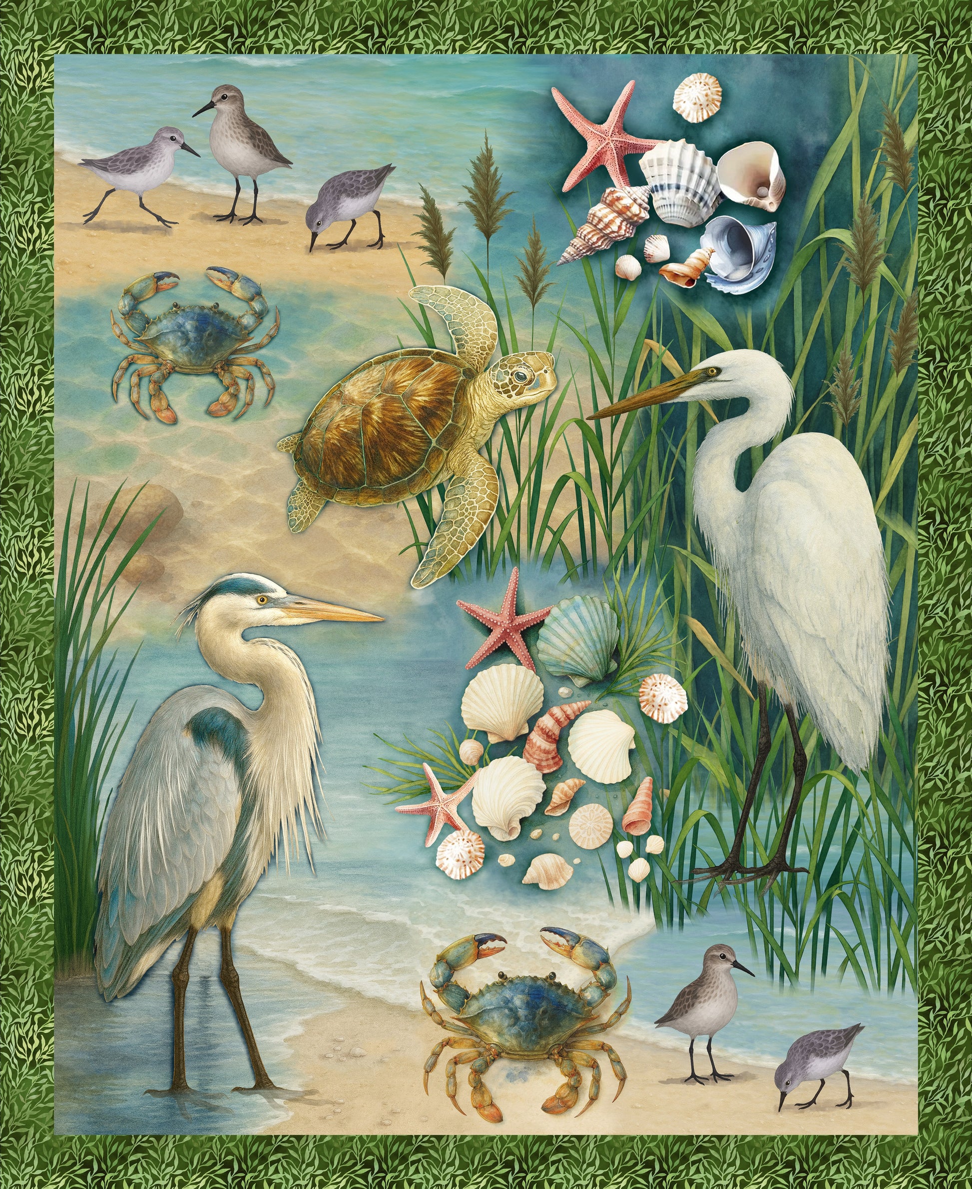 3782P-76 Wandering Shores Estuary Panel