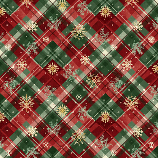 3797-68 Santa & Friends Plaid