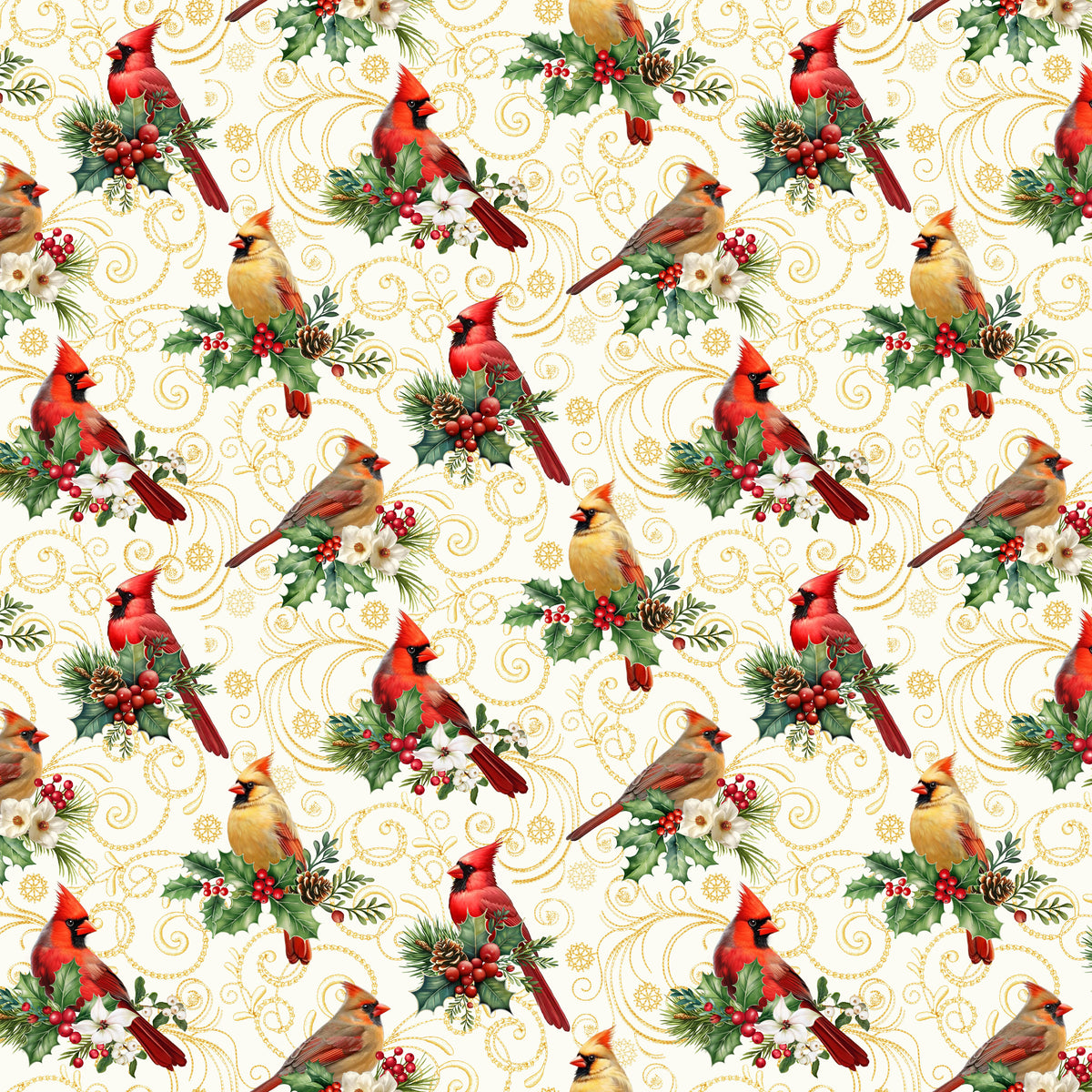 3799-44 Santa & Friends Cardinals