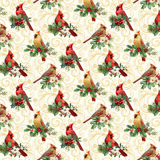 3799-44 Santa & Friends Cardinals