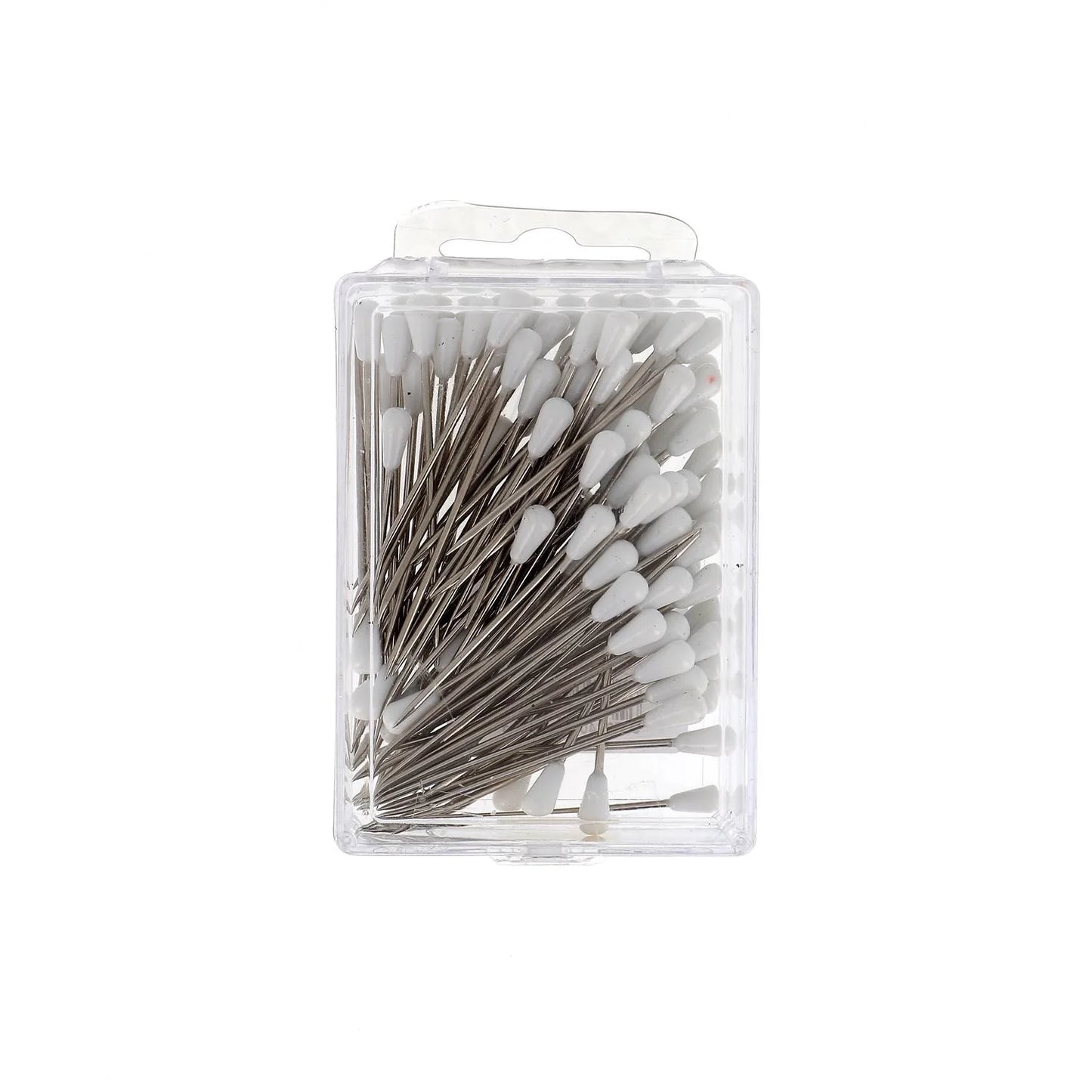 UPHOLSTERY PEAR SHAPE PINS 60mm WHITE Blistx100