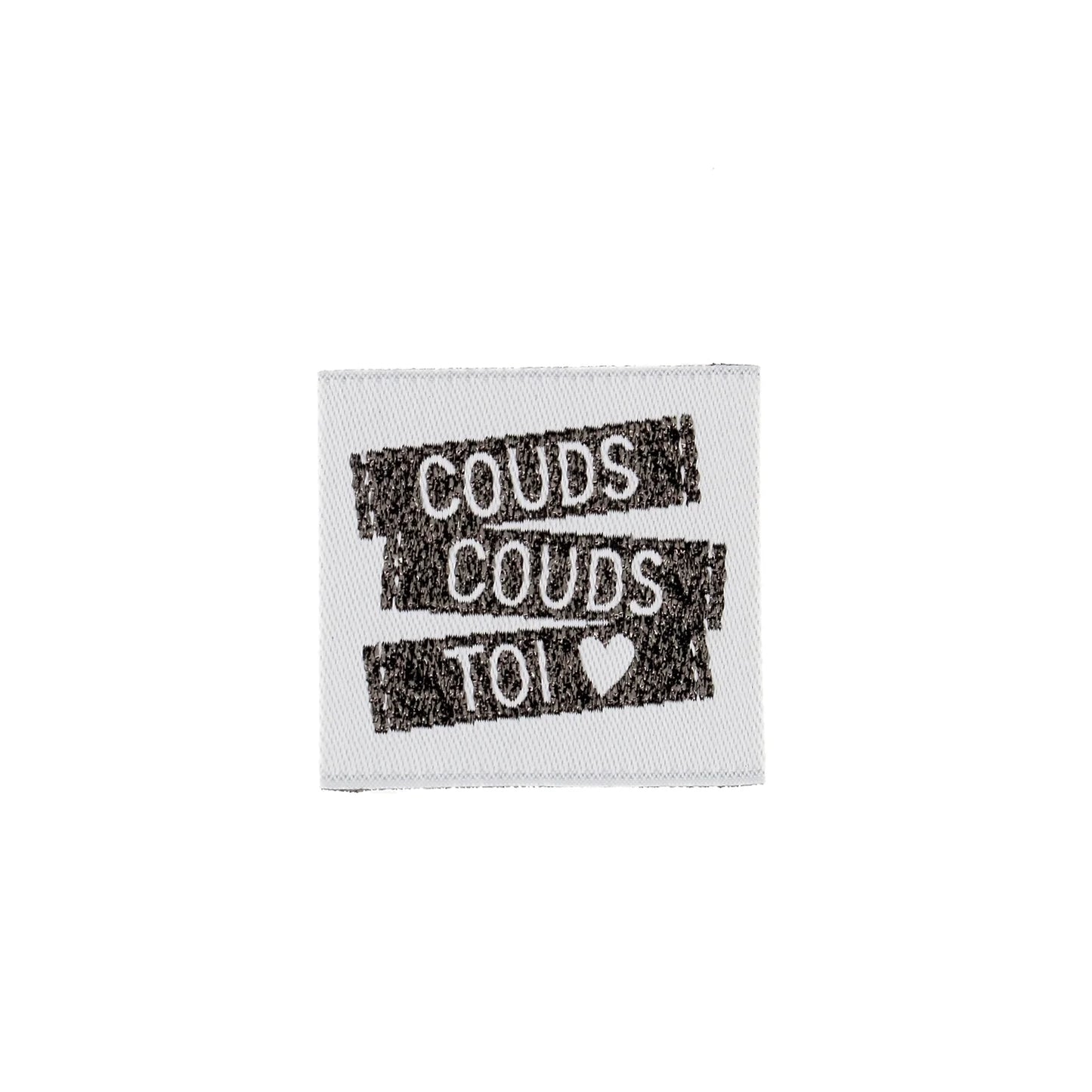 SEW-ON LABELS "COUDS COUDS TOI"-BULK