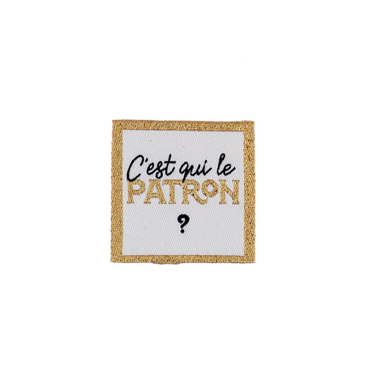 SEW-ON LABELS "PATRON"-BULK