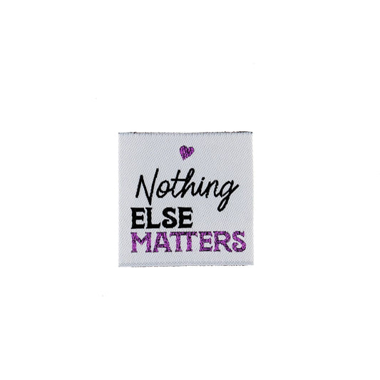 SEW-ON LABELS "NOTHING ELSE"-BULK
