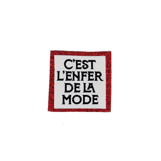 SEW-ON LABELS "ENFER MODE"-BULK
