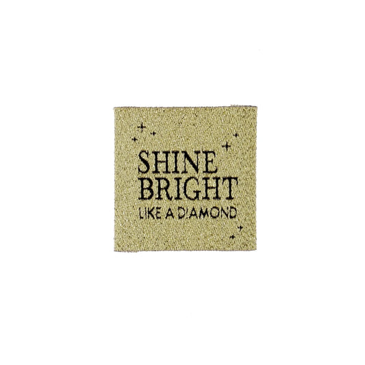 SEW-ON LABELS "SHINE BRIGHT"-BULK