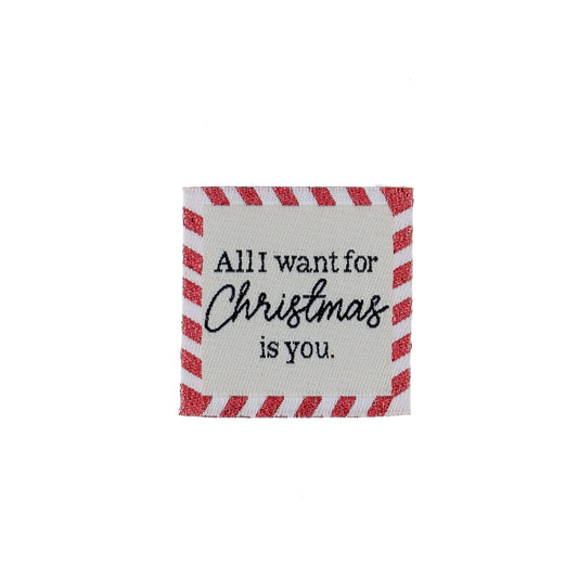SEW-ON LABELS "ALL I WANT"-BULK