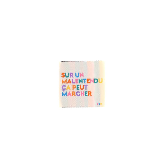 SEW-ON LABELS "MALENTENDU"-BULK