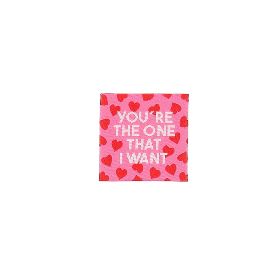 SEW-ON LABELS "THE ONE THAT I WANT"-BULK