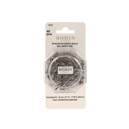 SAFETY PINS-BALL Sz 1.5 Blistx40