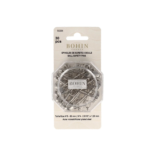 SAFETY PINS-BALL Sz 4 Blistx30
