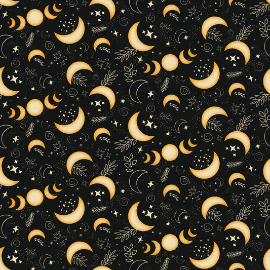 5562F-99 Moonlit Harvest (Flannel) Moons and Stars