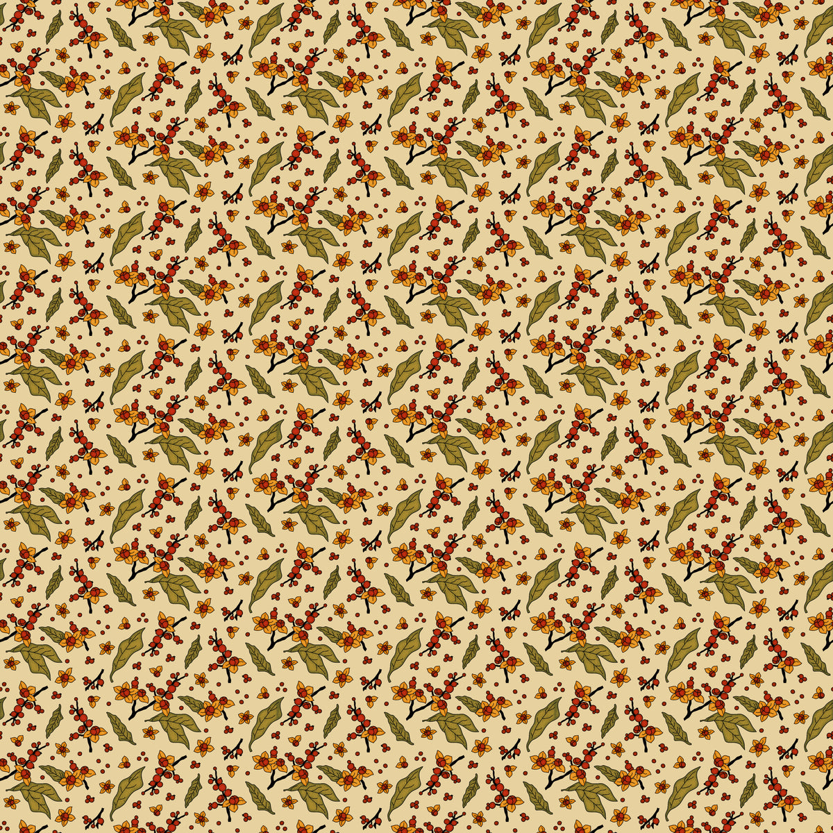 5563F-44 Moonlit Harvest (Flannel) Bittersweet