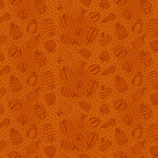 5568F-33 Moonlit Harvest (Flannel) Pumpkin Mono