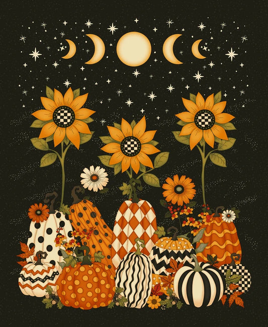 5572FPH-93 Moonlit Harvest (Flannel) Panel