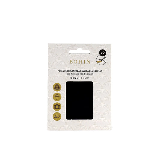 NYLON SELF-ADHESIVE PATCH 2 pcs of 10x12cm NAVY BLUE