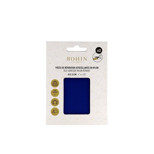 NYLON SELF-ADHESIVE PATCH 2 pcs of 10x12cm ROYAL BLUE
