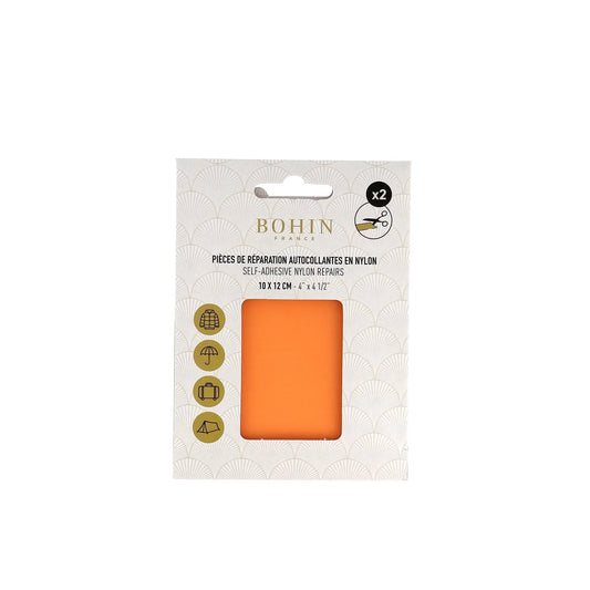 NYLON SELF-ADHESIVE PATCH 2 pcs of 10x12cm APRICOT