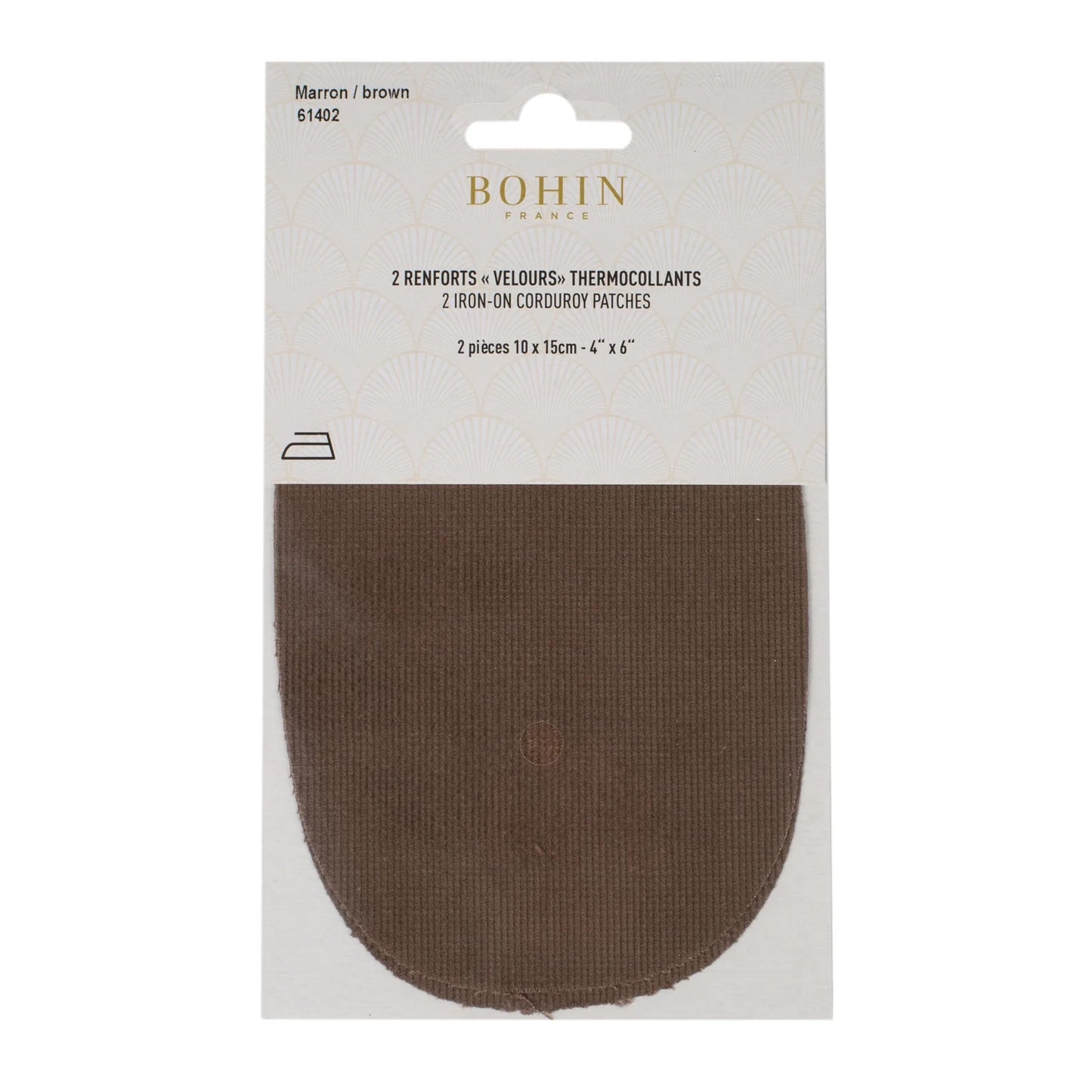SOFT VELVET PATCH BROWNx2