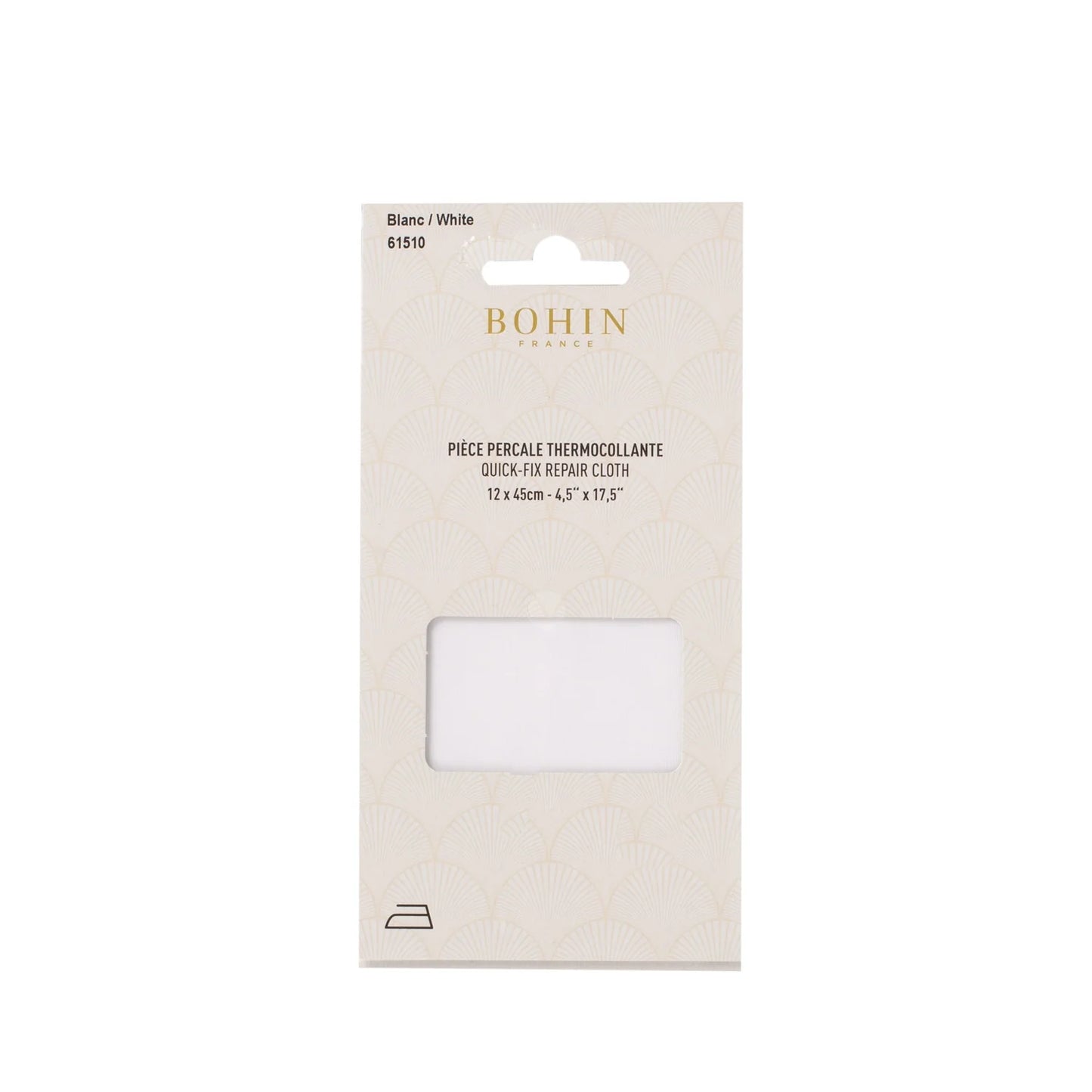 IRON ON PATCH 4"x10" WHITE