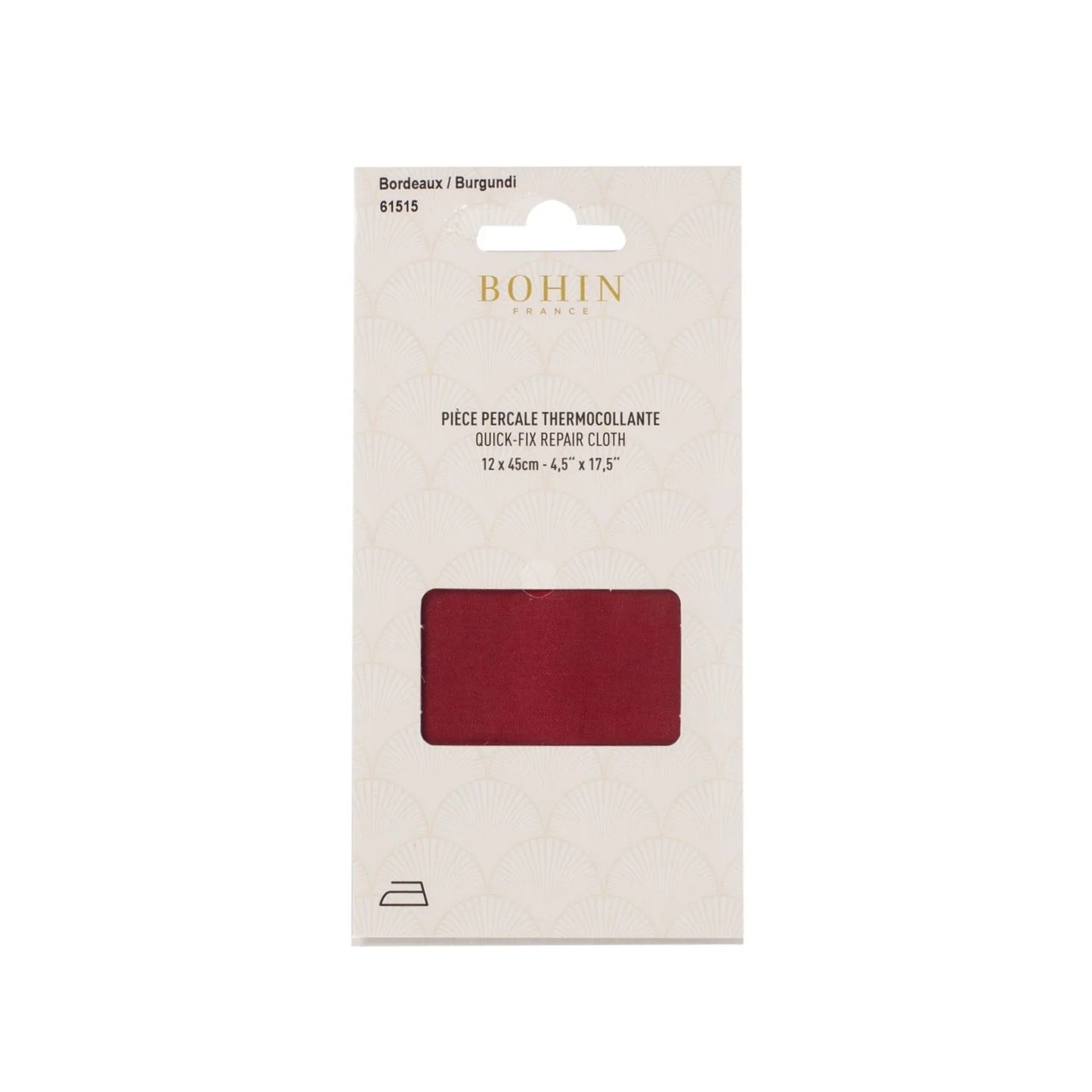 IRON ON PATCH 4"x10" BORDEAUX