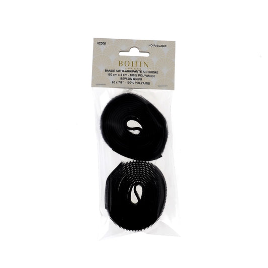 SEW-ON GRIPS BLK 150x2 CM Blist