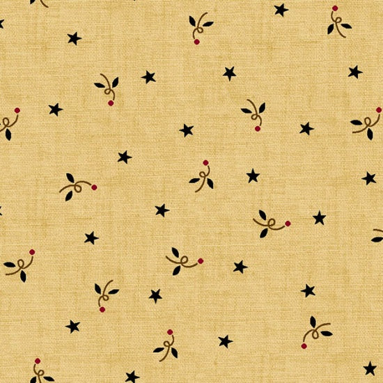 6286-33 BUTTER CHURN BASICS BUTTER STARS & BLOSSOMS (TAN)