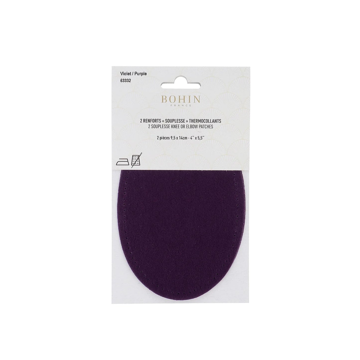 SOFT PATCHES 5 1/2" x 3 3/4" PURPLE x2