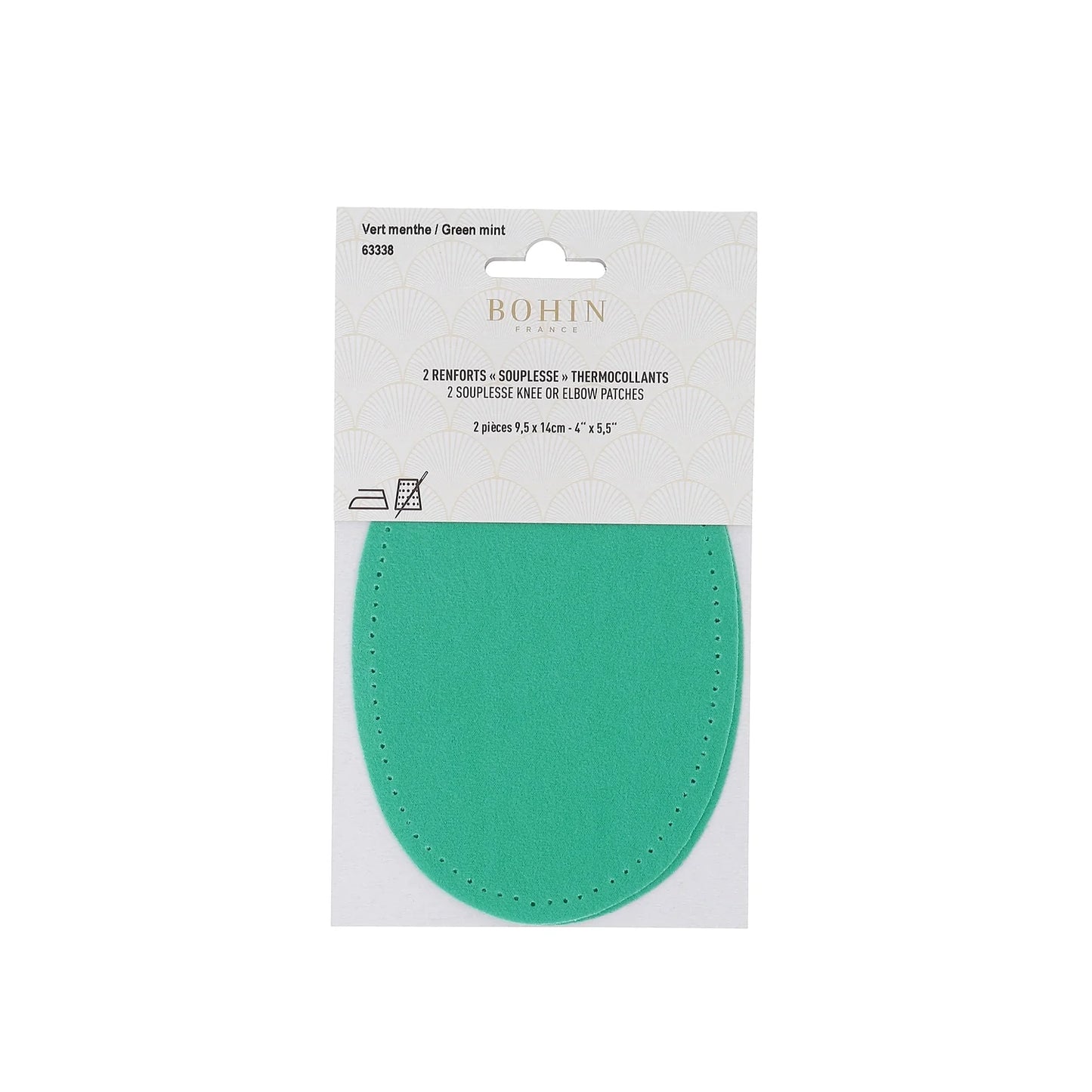 SOFT PATCHES 5 1/2" x 3 3/4" GREEN MINT x2