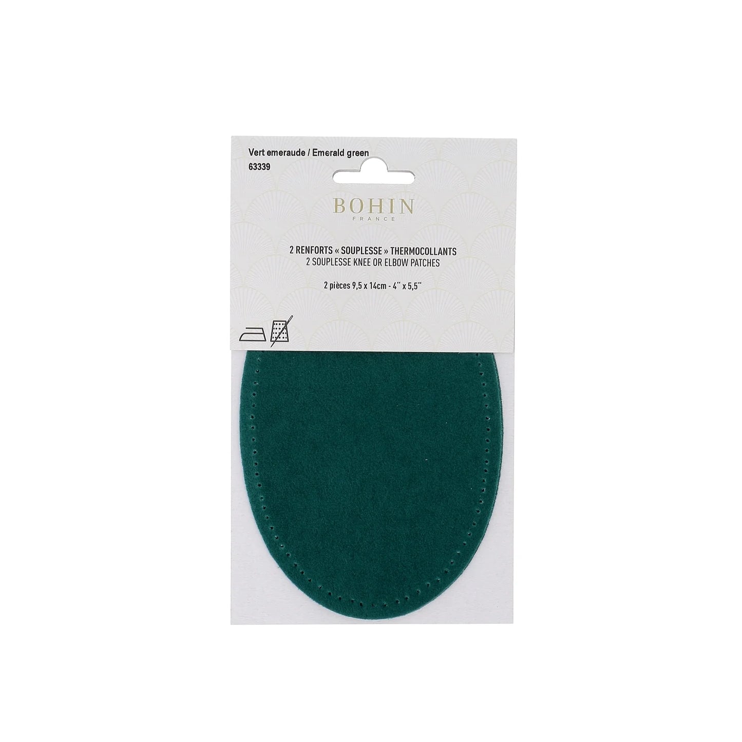 SOFT PATCHES 5 1/2" x 3 3/4" GREEN EMERALD x2