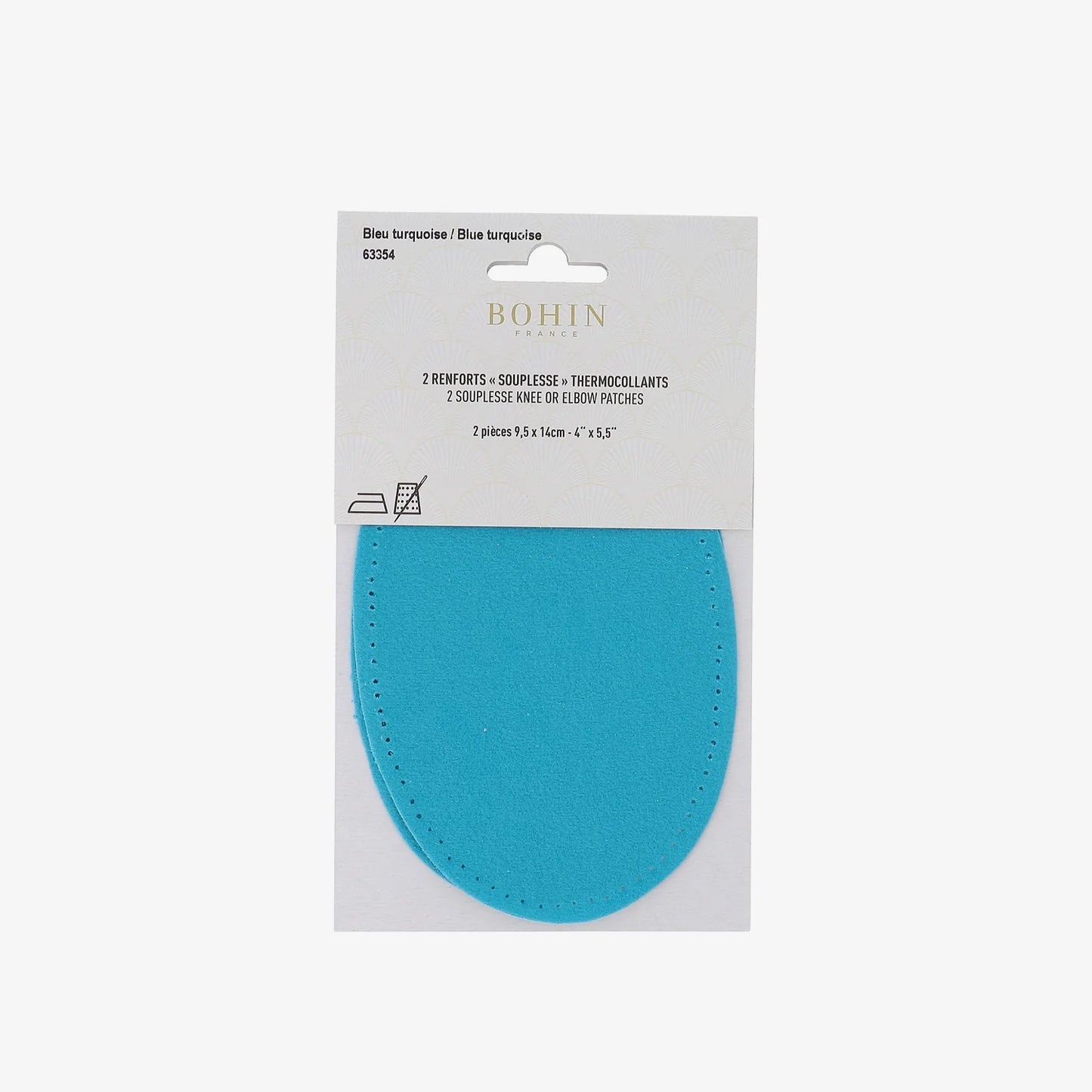 SOFT PATCHES 5 1/2" x 3 3/4" TURQUOISE BLUE x2