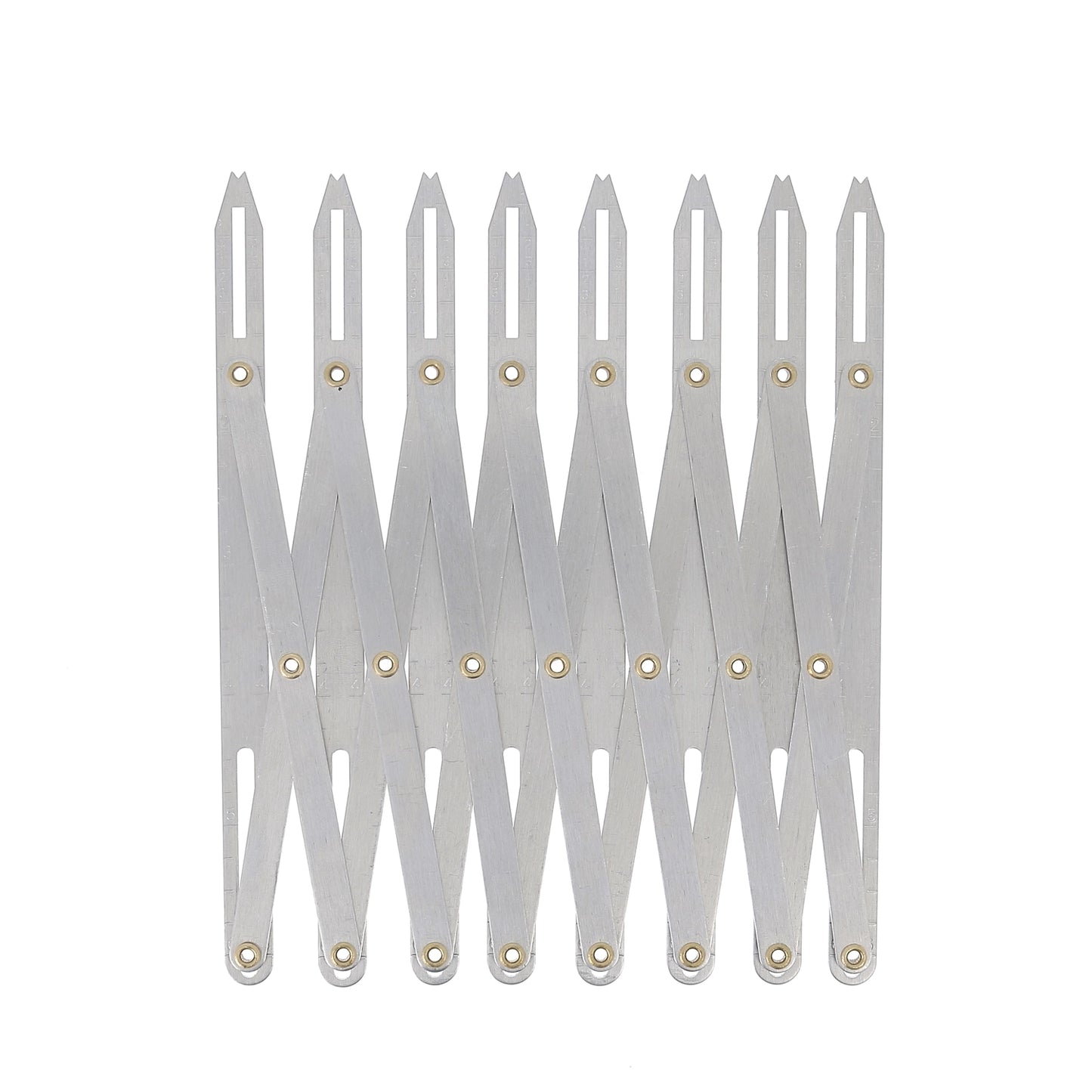 BUTTONS EXPANDING GAUGE-Silver - 16x8CM - Blister